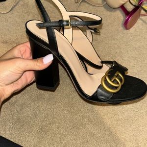 Gucci Marmont padlock heels